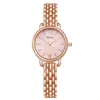 Zegarek zegarki dla kobiet zegarki luksusowe różowe złota srebrna brześniczka brześniczka zegarek mała tarcza kwarcowa sukienka Saati saati dla Womenwristwatches