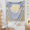 Floral Tapestry Art Bohemian Wall Hanging Tessuto in microfibra stampato Decorazione per la casa Diffusa J220804