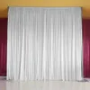 1st White Ice Silk Cloth Wedding Party Backdrop Draping Curtain Birthday Party Bakgrund Diy Decoration Textiles 2x2m/3x3m