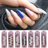 False Nails 24Pcs/Box Fake Matte Multi-Colors Long Stiletto Almond Press On Nail Tips Artificial Finger Manicure For Women Prud22