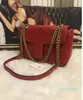 Luxurys Damen-Kette Umhängetaschen Designer Herz V Wellenmuster Umhängetaschen Messenger Bags Pruse Chain Tote 442