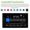 Lecteur DVD Android de voiture 7 pouces 2 Din Radio de navigation GPS universelle avec écran tactile HD Prise en charge Bluetooth Commande au volant OBD2 Carplay