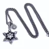 Новая ретро-гексаграмма подвесной кулон титанового стального ожерелья мужчины и женские тенденции