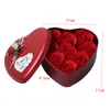 Romantisk tvålblomma presentförpackning Party favor 9 rosor blommor doftande badkroppen kronbladskum konstgjorda blomma Alla hjärtans dag gåvor