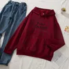 Customed Hoodies Paar Harajuku DIY Text P o Pullover Sweatshirt mit Tasche Baumwolle Streetwear Tops 12 Farben Sudaderas 220722