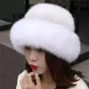 Beanie Skull Caps Winter Women's Faux Fur Hat Lady Warm Cap with Brim Earmuffs288i