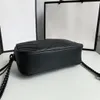مصممي الأزياء الفاخرة حقيبة كاميرا للأزياء أوفيديا مارمونت مارمونت أكياس ديسكو جديدة حقيبة من الجلد الأصلي محافظ حقائب الظهر الكتف الأسود G447632