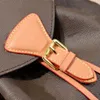 Montsouris ryggsäck damer klassiska brunt blomma mode läder resväska metall spänne damer handväska designer spetsar spetsar ryggsäckar m45205 m45410