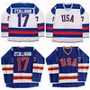 Nikivip Jack O'Callahan 17 Miracle On Ice Team USA Movie Men Hockey Jersey Blue White Stitched S-3XL Vintage