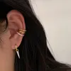 Clip-on schroef terug pc's/set micro pave cz stenen clip oorbellen zonder piercing gedraaid voor vrouwen gewoon minimalistische oormanchet 2022clip-on-on