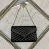 Designer LouLou Bags Gold Chain Fashion Leather Shoulder Bag Envelope Lady Crossbody Cross Body Bag Women Purse Luxury Classic Pochette