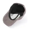 1pc Outdoor Warm Winter Cap Wool Thicken Baseball Women Girls Solid Snapback Adjustable Hip-hop Hat Visor 56-60cm Gifts