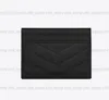 Top quality Genuine Leather Purse card holder single wallet Men free Women's Holders Luxurys designer fashion Coin Black Lambskin Wallets Key Pocket Interior Slot