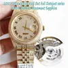 Jóias Relógios Rainbow Árabe Diamantes Dial Sa3255 Automático 81409 126334 126333 Mens Watch Gold Iced Out Full Diamond Case