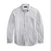 Mens Blouse Toppar T Shirts Top Quality Designer Broderi Långärmad T-shirts Solid Färg Slim Casual Business Clothing Dress Långärmad tröja XL Vit Svart Gul