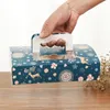 Confezione regalo 100 pezzi moda portatile fiore Wapiti Elk Design cottura torta luna confezione cassetto scatola per tuorlo d'uovo croccante biscotto da asporto regalo