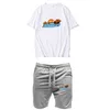 TRAPSTAR Camiseta y pantalones cortos Conjuntos para hombres Chándal Verano Baloncesto Correr Ropa deportiva Harajuku Manga corta Tops Camiseta Traje 220621