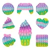 Macaron Rainbow Funny Pops It Fidget Oyuncak Antistress Oyuncak Yetişkin Çocuklar İçin Gurp Balonca Duyusal Otizm Özel