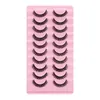 Curly Crisscross Épais 3D Faux Cils Extensions D Curved Hand Made Multilayer Fake Lashes Soft Vivid Full Strip Lashes 6 Modèles Disponibles DHL