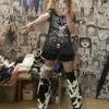 Punk Graphic Gothic Tshirt Donna Harajuku Fata Grunge Skull Top Tee Dark Academia Estetica Emo Plus Size Vestiti alternativi 220321