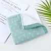 3pcs Plaid Bath Face Serviette avant gaze arrière Terry Terry Soft Sweat-Absorbing