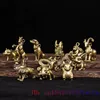 Keychains Brass Zodiac Sculptures Figurines geschenken voor mannen Key Chain Designer Fashion Jewelry Charms Bag Charm Luxe cadeau CuteKeyChains Emel