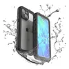 Coques de téléphone étanches pour iPhone 14 15 XR X XS Max 11 12 Mini 13 Pro Max SE 6S 7 8 Plus Natation Plongée Ski Sous-marine Couverture entièrement scellée Étui de protection antichoc