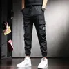 Pantaloni da uomo Summer Cargo Uomo Streetwear Casual Sport Pantaloni da jogging da uomo con coulisse nera Pantaloni da uomo