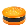 Hamburger Grinder 3 Layers 55mm Diameter Grinders Plastic Zinc Alloy Tobacco Herbal Grinder Hand Control Herb Grinders Crusher