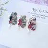 Dangle & Chandelier Pearl Cubic Zircon Butterfly Earrings For Wedding Crystals Wing Earring Bride Women Girl Gift CE11203Dangle