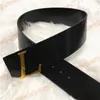 high quality 70cm Width Black red belt designer big gold Smooth buckle Fashion belts for mens womens Business strap3349682