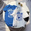 MILANCEL Summer Mother Kids Clothes Cotton Cartoon Family Matching Outfit Bodysuit 220531