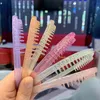 Cocar de cocar de cor sólida fiana para a cabeça com os dentes de cabelos na banda de cabelo para mulheres anti-deslizamento acessórios para o cabelo