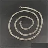 Цепи ожерелья подвески ювелирные изделия M 4mm Sier Latched Исправдая сталь женщины мужчины в хип -хоп подвеска Jewel Dhsli