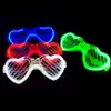 Aşk led gözlük neon parti yanıp sönen aydınlık hafif gözlükler bar partys konser floresan ışıltılı fotoğraf destek malzemeleri