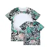 Camicie sbiancate a sublimazione con stampa leopardata Camicie candeggina in bianco a trasferimento termico T-shirt in poliestere sbiancato US Uomo Donna Forniture per feste colorate 0512