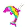 Simple Sleutelhanger Fidget Toys Dolphin Gift Children's Education Marine Organisme voor Autisme ADHD Angst Anti Stress Relief Sensory Speelgoed Geschenken