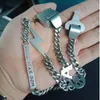 Chains Chain Men Women 1017 ALYX Necklace Openwork Letters Stainless Steel Metal Necklaces 9SMChains