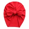 Caps & Hats Flower Print Bow Baby Hat Born Beanies Girls Boys Headdress Turban Soft Cotton Skullies For Infant Toddlers CapCaps