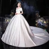Other Wedding Dresses Dress 2022 Luxury Satin Gown With Train Ball Princess Plus Size Vestido De Noiva