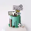 Andra festliga parti levererar fotbollskaka topper dekor fotboll pojke första grattis på födelsedagen fotboll behandla tema dessert dekoration
