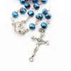 Collier de Bijoux Religieux Avec Collier de Chapelet Catholique Croix en cristal