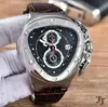 neue Version Chronograph Working Triangle Watch Herren Jubiläum VK Quarz Sport Rennwagen 18 Karat Roségold Leder Herrenuhr Watches283j