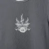 Винтажная графическая печатная футболка женская уличная одежда круглой шеи с коротким рукавом тонкие хлопчатобумажные топы