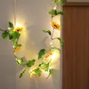 Saiten LED Rattan Strip Lightingblumen Beleuchtungsraum Ins Dekorative Kupferdrahtlampenhalle Leuchtete Saiten