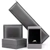 Brushed PU Leather Jewelry Box Ring Pendant Bracelet Necklace Boxes Jewelry Packing Cases Display Storage Organizer Packaging