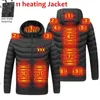 2021 NWE Men Winter Winter Warm USB Verwarming Jassen Smart Thermostaat Zuivere kleur Haplee Verwarmde Kleding Waterdicht Warm Jackets L220623