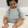 50CM Complete Doll Bebe Reborn Maddie Soft Body Flexible Black Skin African American Baby Hand Rooted Hair Bonecas Toy 220504