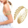 Vintage Gold Silber vergoldet griechische römische Lorbeerblatt Armband Armband Oberarm Manschette Armbinde Festival Braut Bauchtanz Armbänder Schmuck