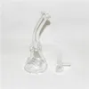 Glazen beker DAB RUG BONG HOPKELE BONDEN MINI WATER PIJP DIKE Oliereilingen Was Roken Hookah Bubbler Pijpen met 10mm Glazen Kom